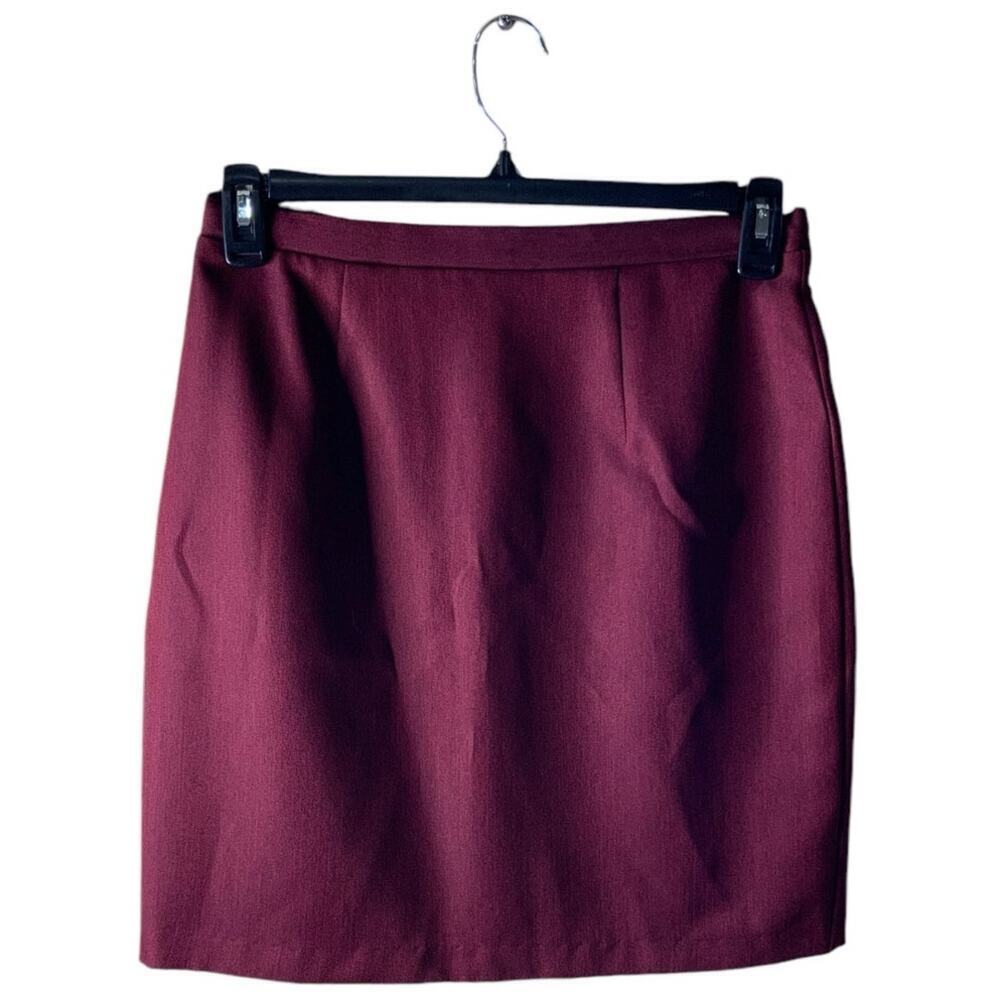 Brioche Pencil Skirt Women 11/12 High Waist Back Zip Slit Minimalist Officewear